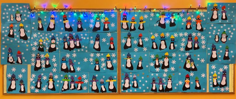 prace plastyczne dzieci pingwin